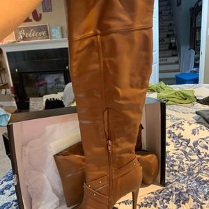 Over the knee heeled boots